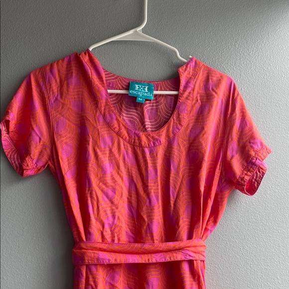 Escapada Orange Sundress with Flutter Sleeves and V-Neck - Picture 4 of 5